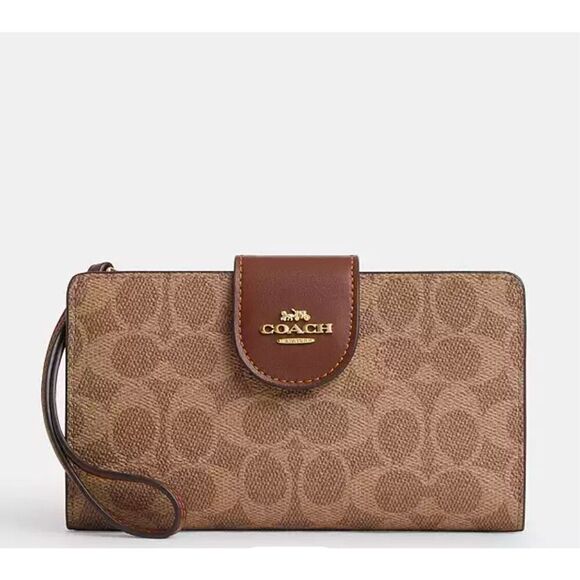 NWT ❤️ Coach Phone Wallet In Signature Canvas Wristlet CW780 -ONE WALLET ONLY - Picture 6 of 7
